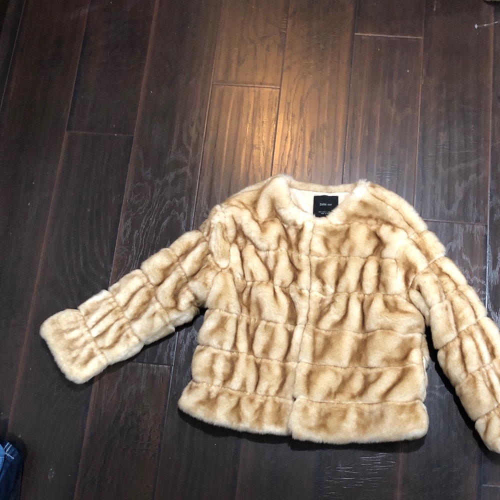 Zara knit fur coat
